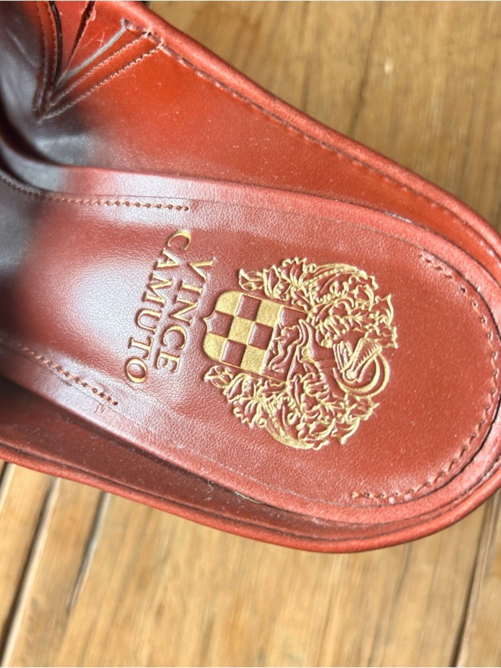 Vince Camuto Women's Red Open-Toe Mule Heels red brown 8.5 - Picture 10 of 11